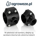 Opaska siodłowa obejma na rurę PE 75x2 GW PN10