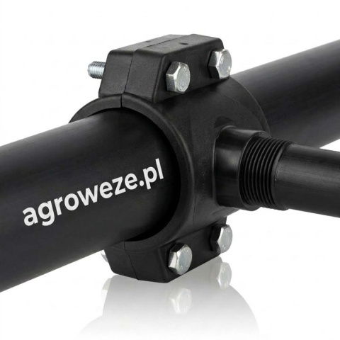 Opaska siodłowa obejma na rurę PE 75x2 GW PN10