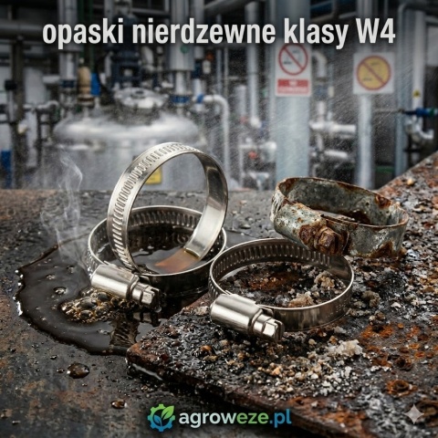 5x opaska ślimakowa 220-240 W4 nierdzewna