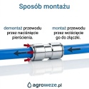 Metalowy trójnik wtykowy 8mm