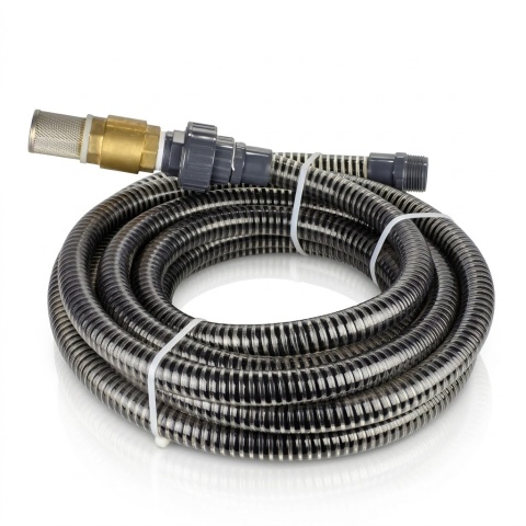 Wąż ssawny do pompy fi 25mm 4m ze smokiem, zaworem i złączką gz1"