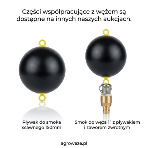 Wąż ssawny do pompy fi 25mm 4m ze złączkami gz 1"