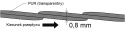 Odciąg PUR Rękaw Folia FDA PZH 0,8 110 mm