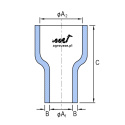 Redukcja silikonowa 16/13x102mm 25bar 4,5mm 3wzm.