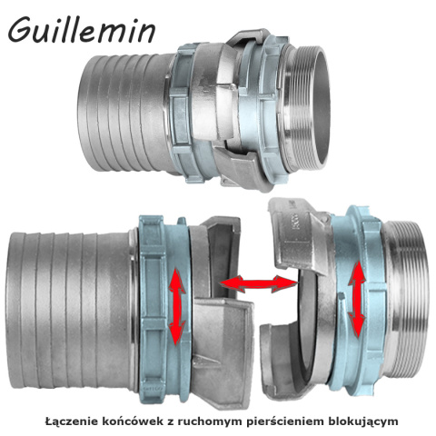 Końcówka z kołnierzem i zamkiem Guillemin DN100 Końcówka z kołnierzem i zamkiem Guillemin DN100