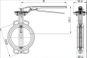 Przepustnica motylkowa żeliwna DN100 10 bar