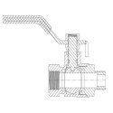 Zawór kulowy 1½" GW/GZ 25bar typ104VA