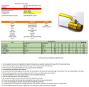 Zawór kulowy gazowy 1.1/2" GW/GW 10bar typ107
