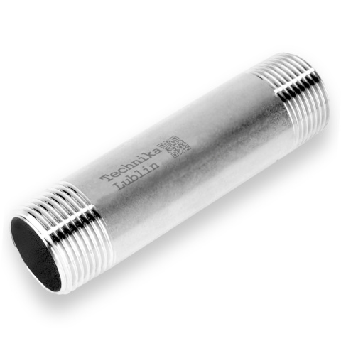 Sztucer 1/4" L-100mm, rura ocynk gwintowana obustronnie Sztucer 1/4" L-100mm, rura ocynk gwintowana obustronnie