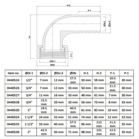 Końcówka węża 90st. 16mm x nakrętka gw 3/4" Nylon 16bar Końcówka węża 90st. 16mm x nakrętka gw 3/4" Nylon 16bar