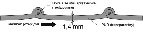 Wąż ssawny poliuretan PUR ciężki MB 265mm Wąż ssawny poliuretan PUR ciężki MB 265mm
