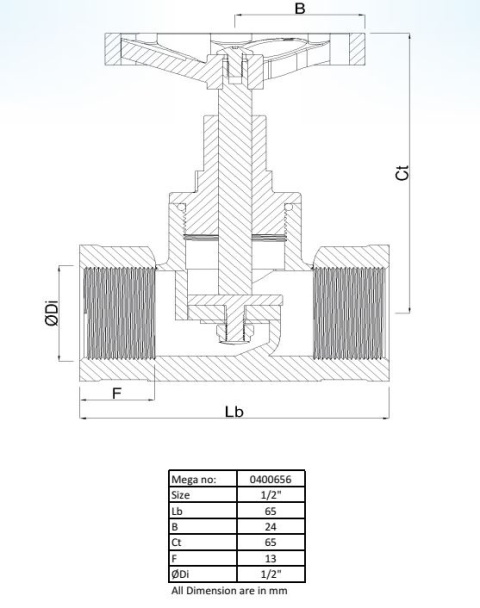 Głowica zaworu grzybkowego 1/2" GZ 10bar Głowica zaworu grzybkowego 1/2" GZ 10bar