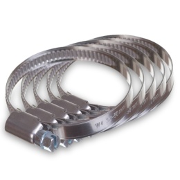 5x opaska ślimakowa 230-250 W4 nierdzewna
