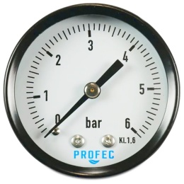 Manometr 0 - 16bar 50mm, suchy, tylny, GZ1/4