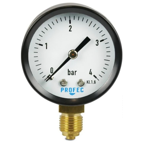 Manometr 0 - 4 bar 50mm, suchy, dolny, GZ1/4"