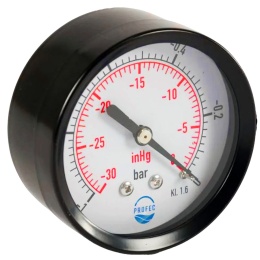 Manometr 0 - 10 bar 40mm, suchy, tylny, GZ1/8