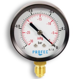 Manowakuometr -1 - 9 bar 63mm, suchy, dolny, GZ1/4