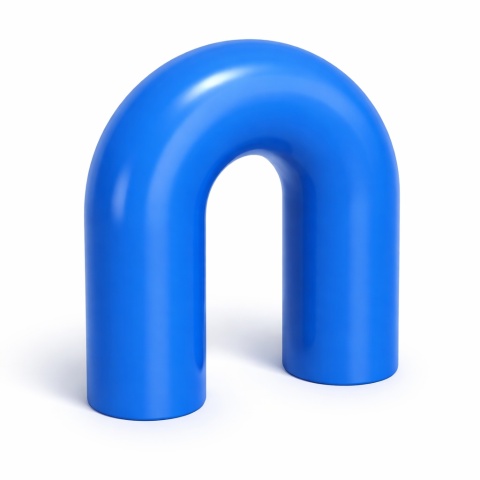 Kolanko silikonowe 180° 102x152mm 7,4bar 5,5mm 5wzm.