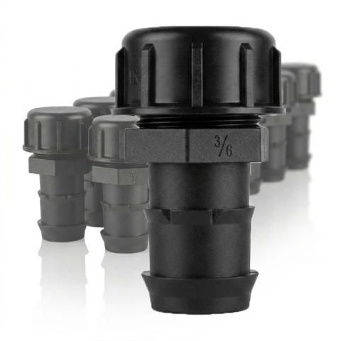 10szt. korków rewizyjnych 16mm nakrętka 3/4", wciskane do nawodnień