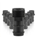 10szt. złączek prostych do rury 25mm - GZ3/4", wciskane do nawodnień