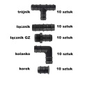 50szt. złączek wciskanych 32mm do nawodnień