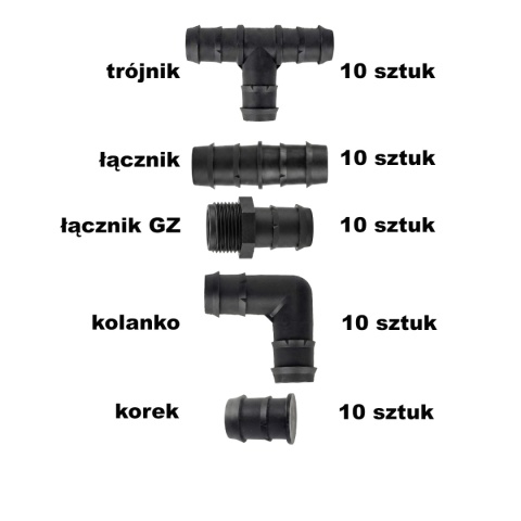 50szt. złączek wciskanych 32mm do nawodnień