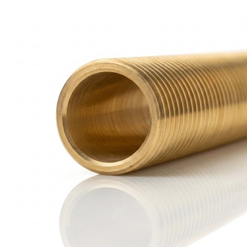 Rura mosiężna 1.1/4" L-1000mm 40bar, cała gwintowana
