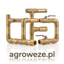 Sztucer mosiężny 3/4" L-40mm 40bar, rura gwintowana obustronnie