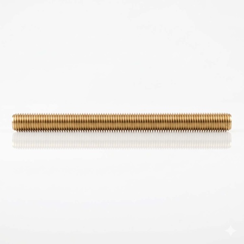 Rura mosiężna 1/2" L-1000mm 40bar, cała gwintowana