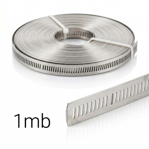 Taśma 14mm, nierdzewna W4, na metry, do opasek ślimakowych 1mb