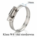 Taśma 14mm, nierdzewna W4, na metry, do opasek ślimakowych 1mb