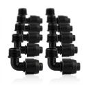 10szt kolanek QJ z gwintem 3/4" do rury 25mm, z nakrętkami