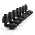 10szt kolanek QJ do rury 16mm, z nakrętkami